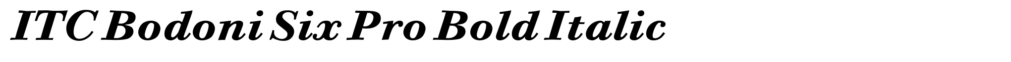 ITC Bodoni Six Pro Bold Italic image